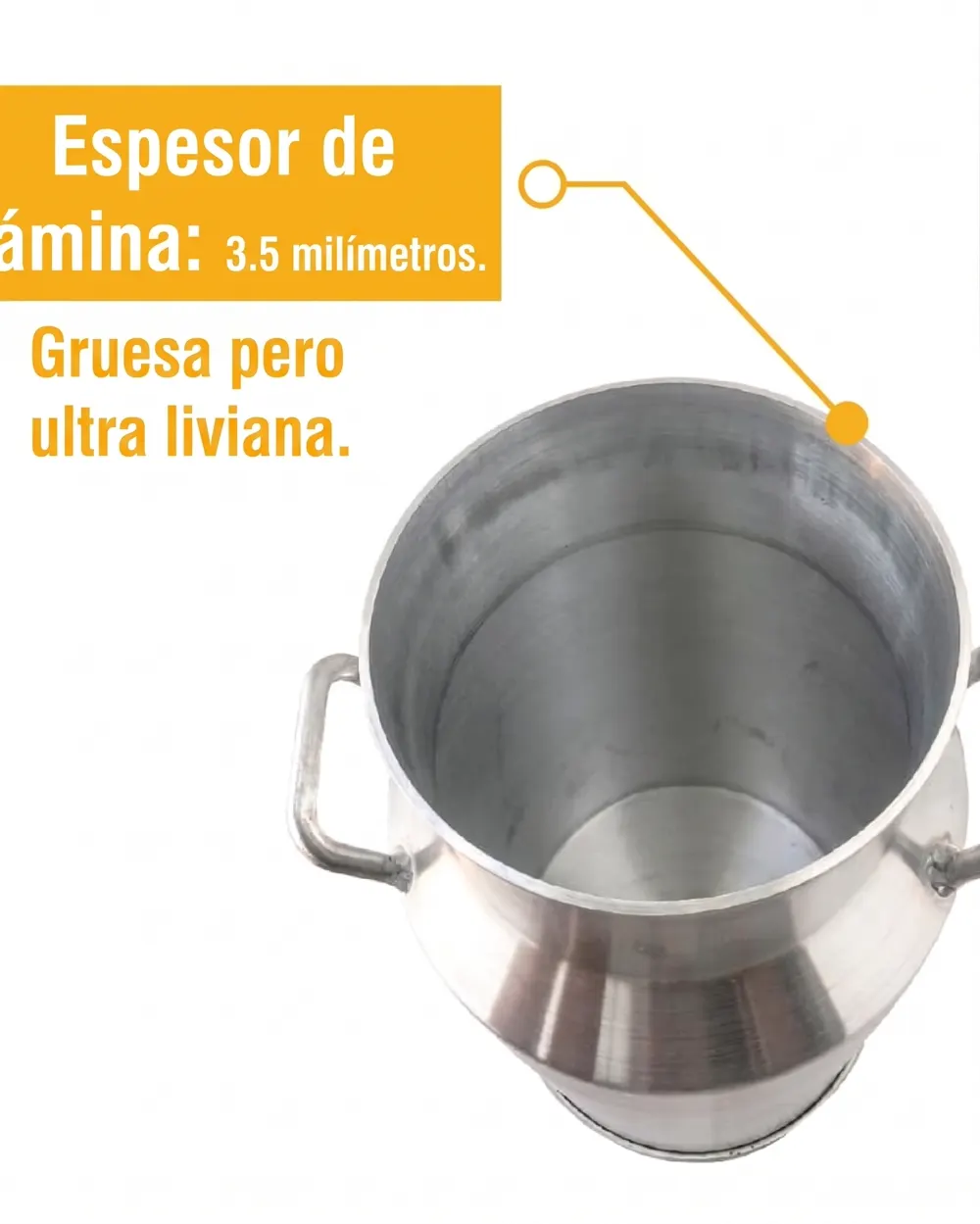 Espesor de lámina 3.5 milímetros, gruesa pero ultra liviana